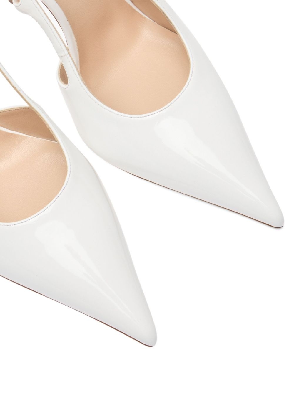 100mm slingback pointed-toe heeled pumps - 5