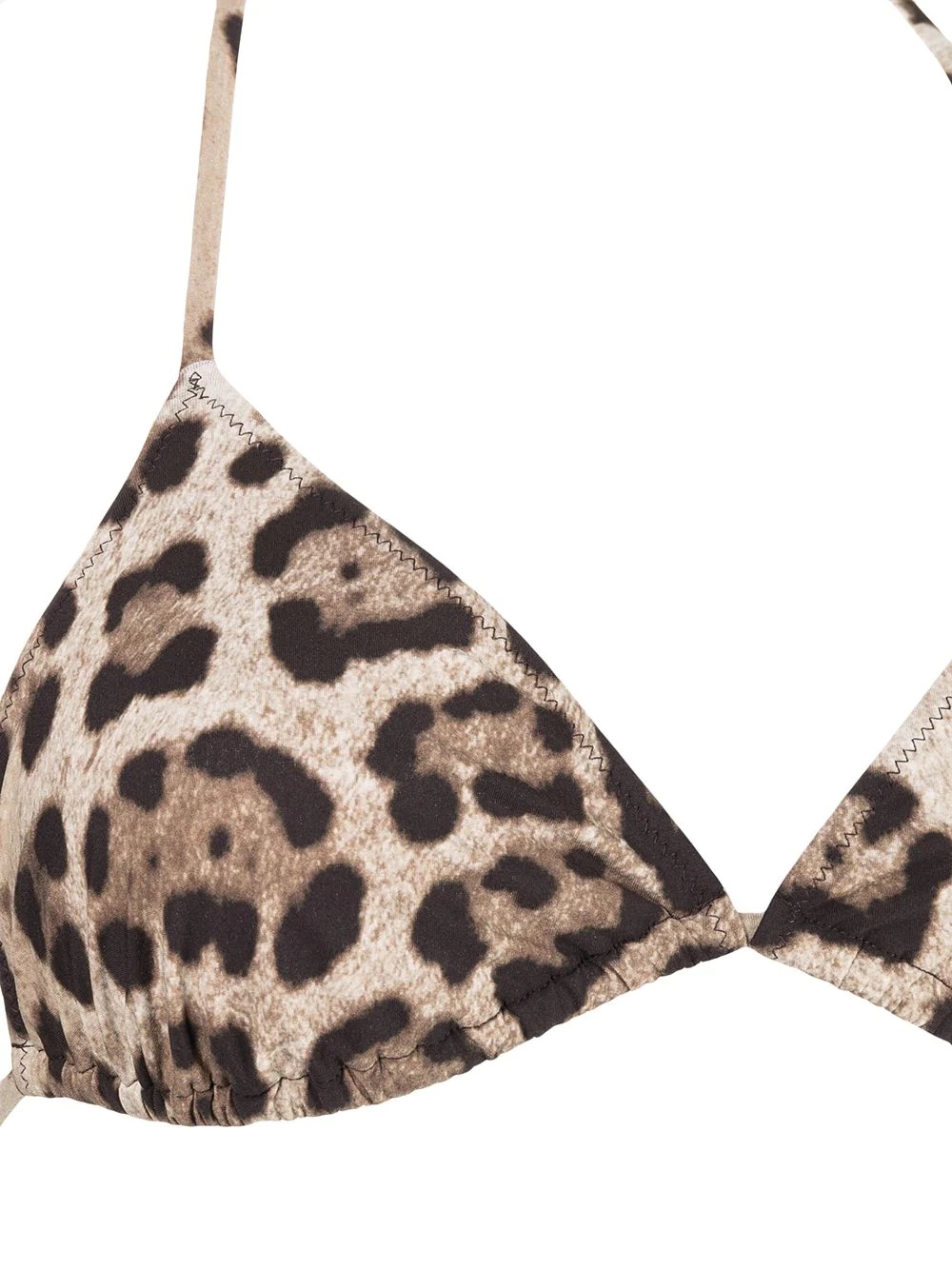 leopard print triangle bikini top - 3