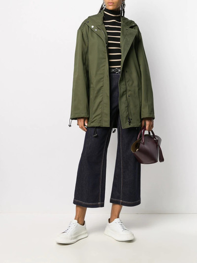 Loewe hooded zip-up parka coat outlook