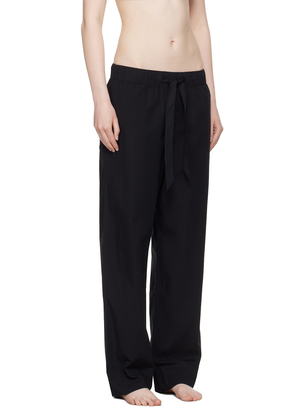 Black Poplin Pyjama Pants - 2