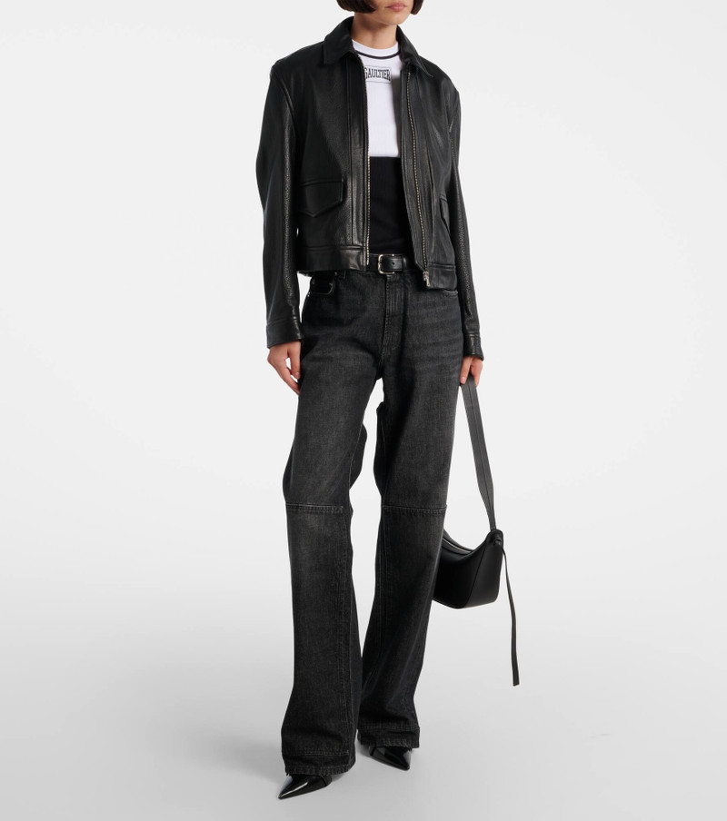 Jean Paul Gaultier Cutout high-rise wide-leg jeans outlook