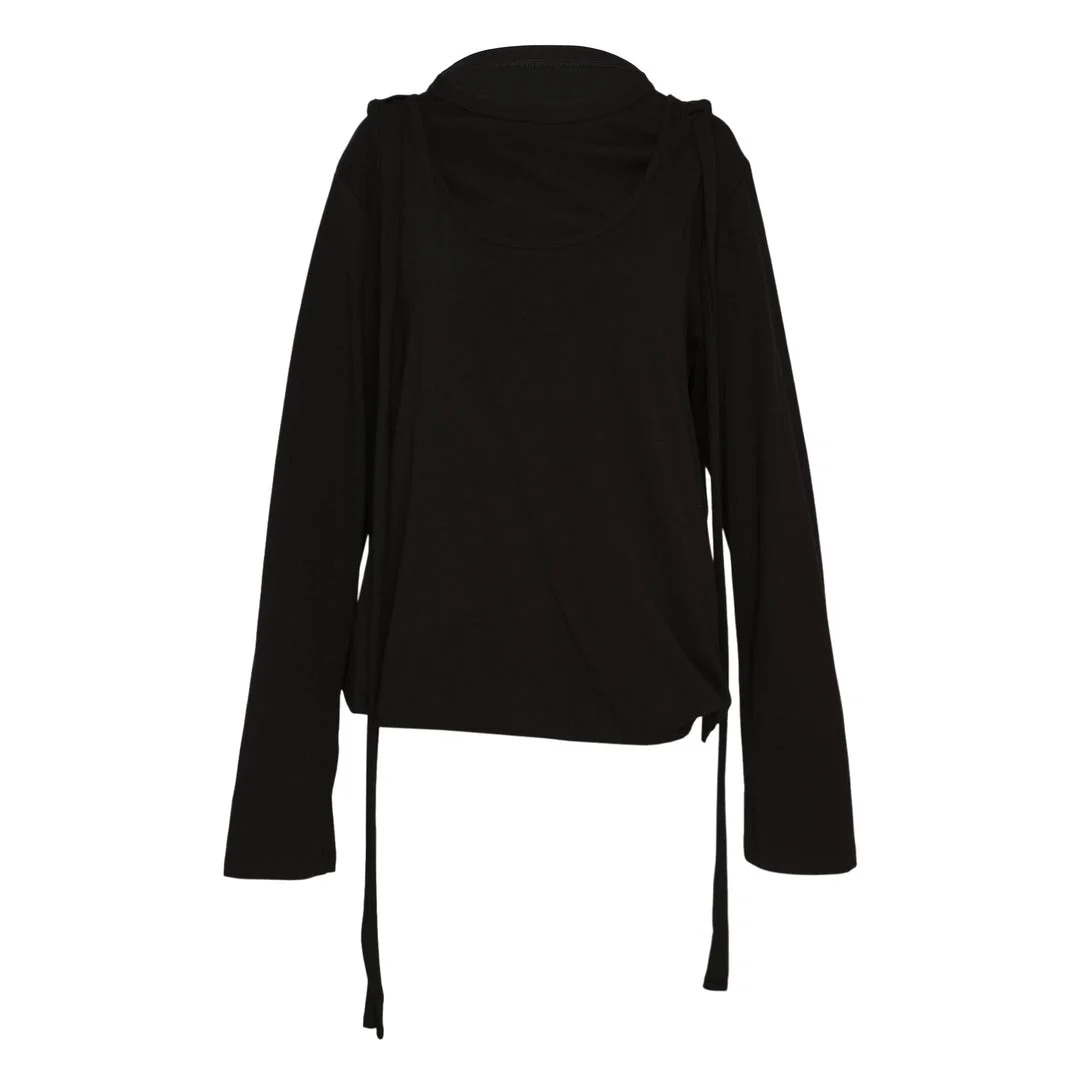 Strap Detail Long Sleeve Tee - 1