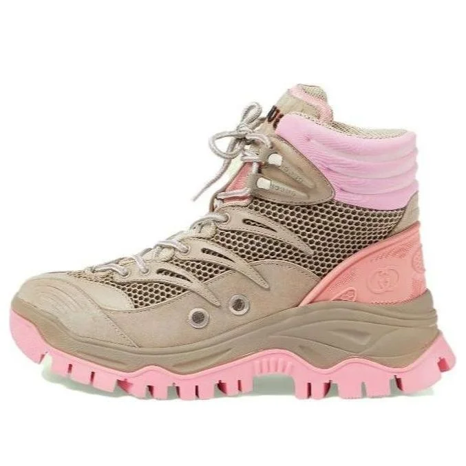 (WMNS) Gucci Lace-Up Ankle Boot 'Beige Pink' 700256-2KD20-9597 - 1
