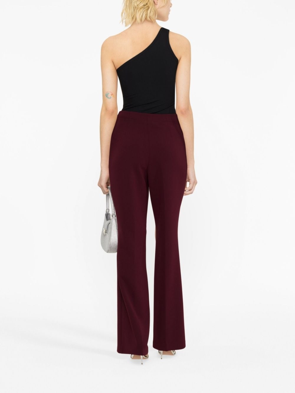 high-waist flared trousers - 4