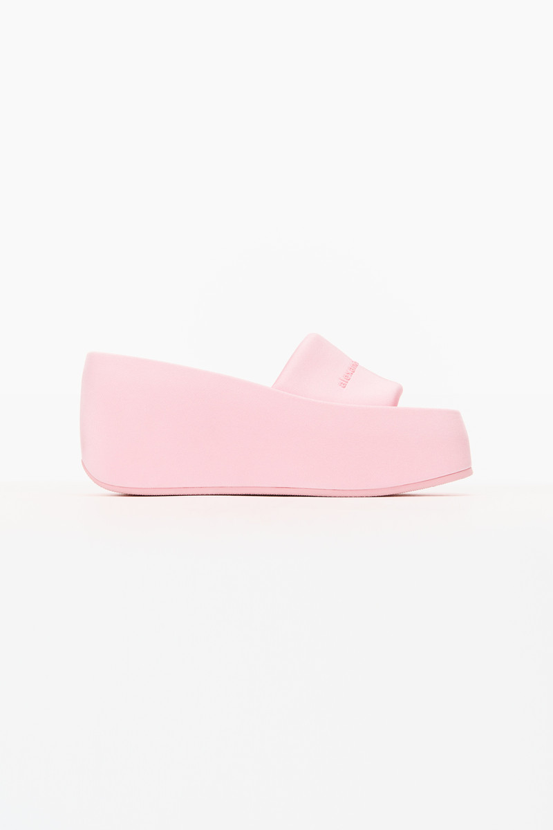 TAJI PLATFORM SLIDE SANDAL IN LYCRA 1