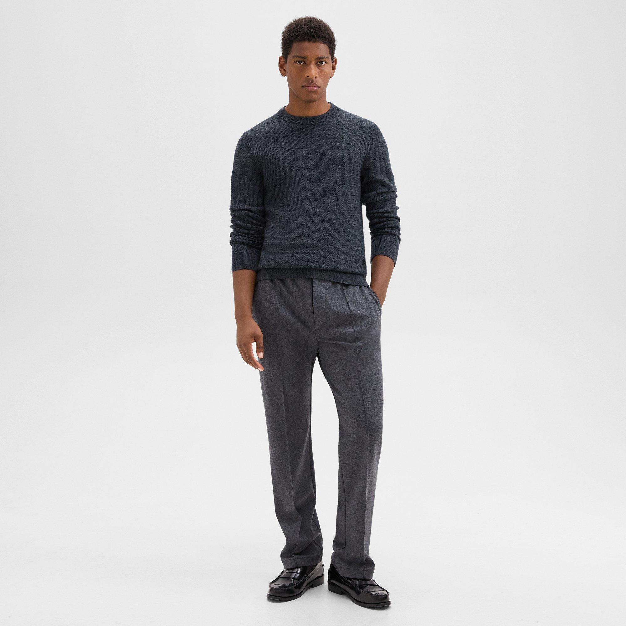 Straight-Leg Drawstring Pant in Wool-Blend Knit - 2