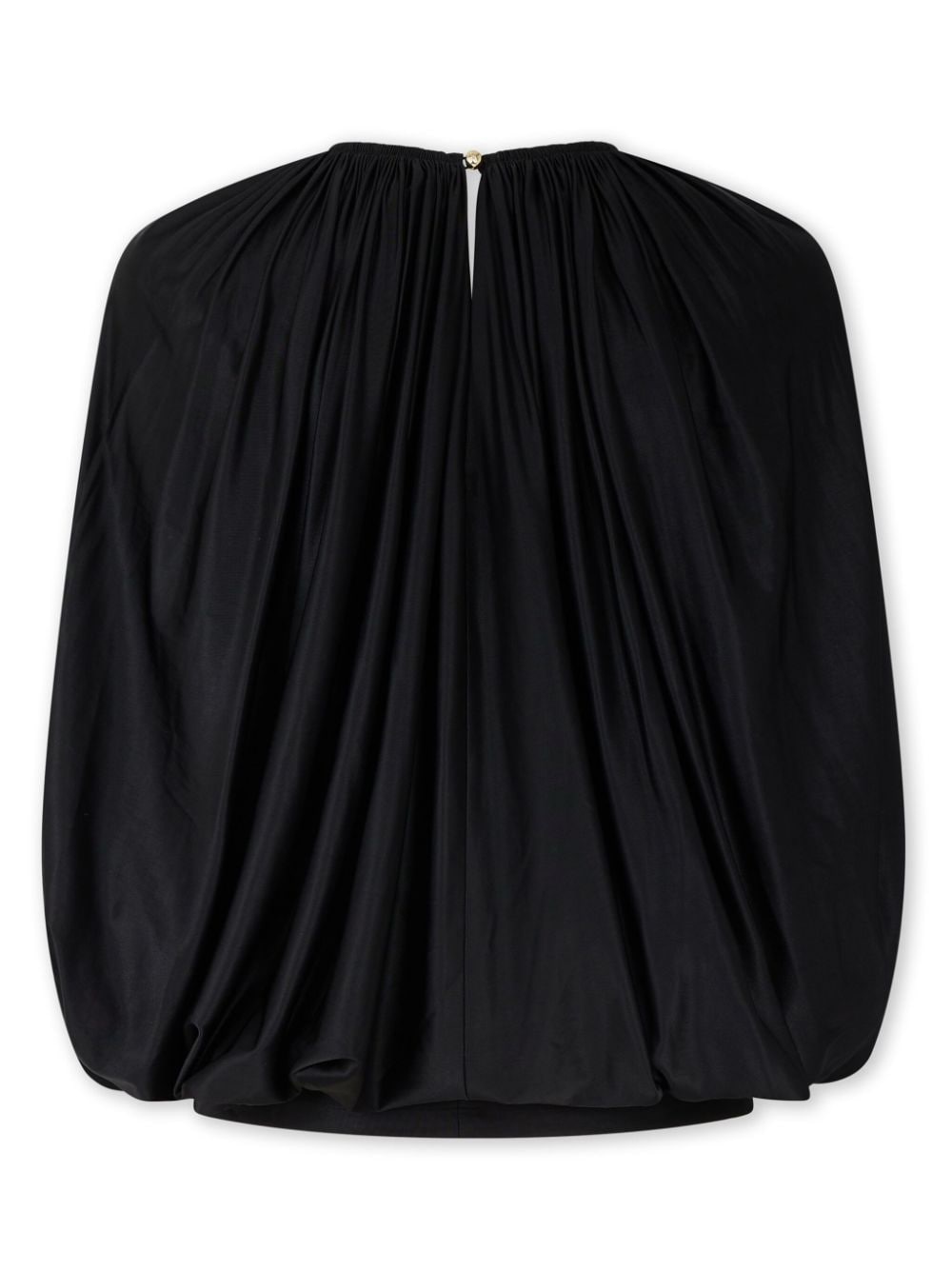 round-neck draped blouse - 6