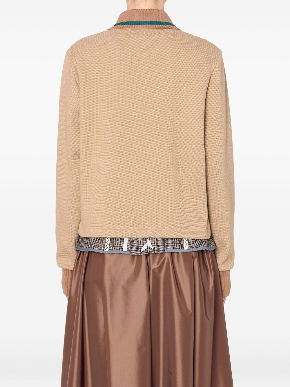 pleated-panel waffle top - 2
