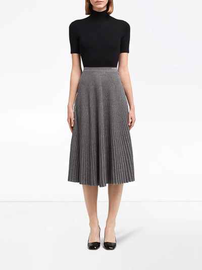 Prada metallic midi knitted skirt outlook