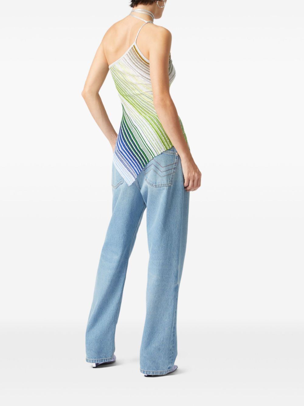 striped halterneck top - 3