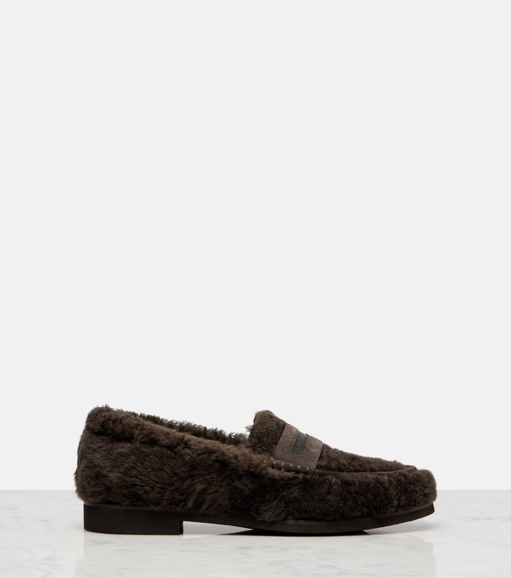 Monili shearling loafers - 4