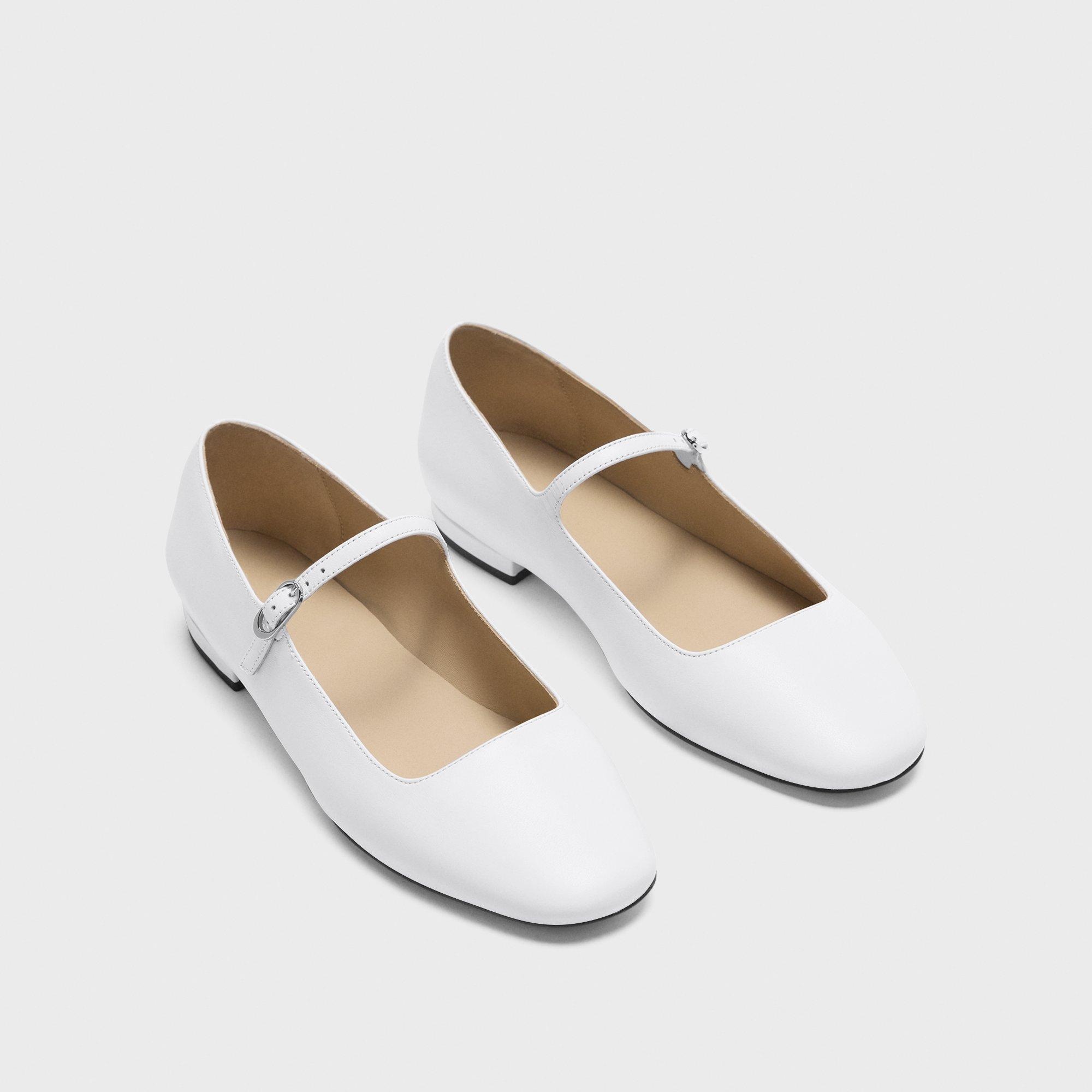 Mary Jane Ballerina Flat in Leather - 5