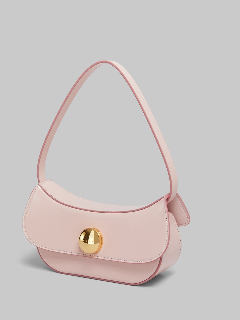 PINK LEATHER BUTTERFLY SMALL HOBO BAG - 5