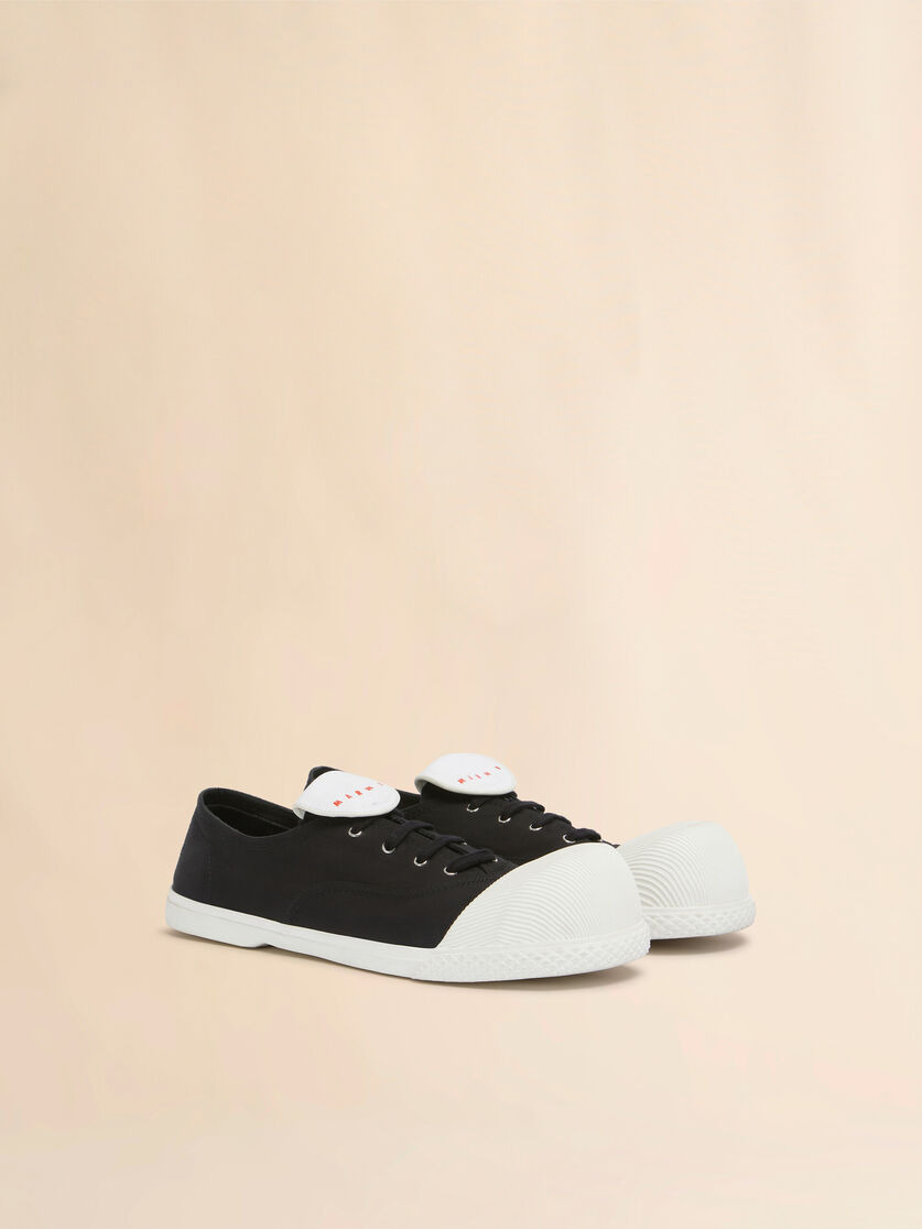 BLACK CANVAS NEW WAVE SNEAKER - 2