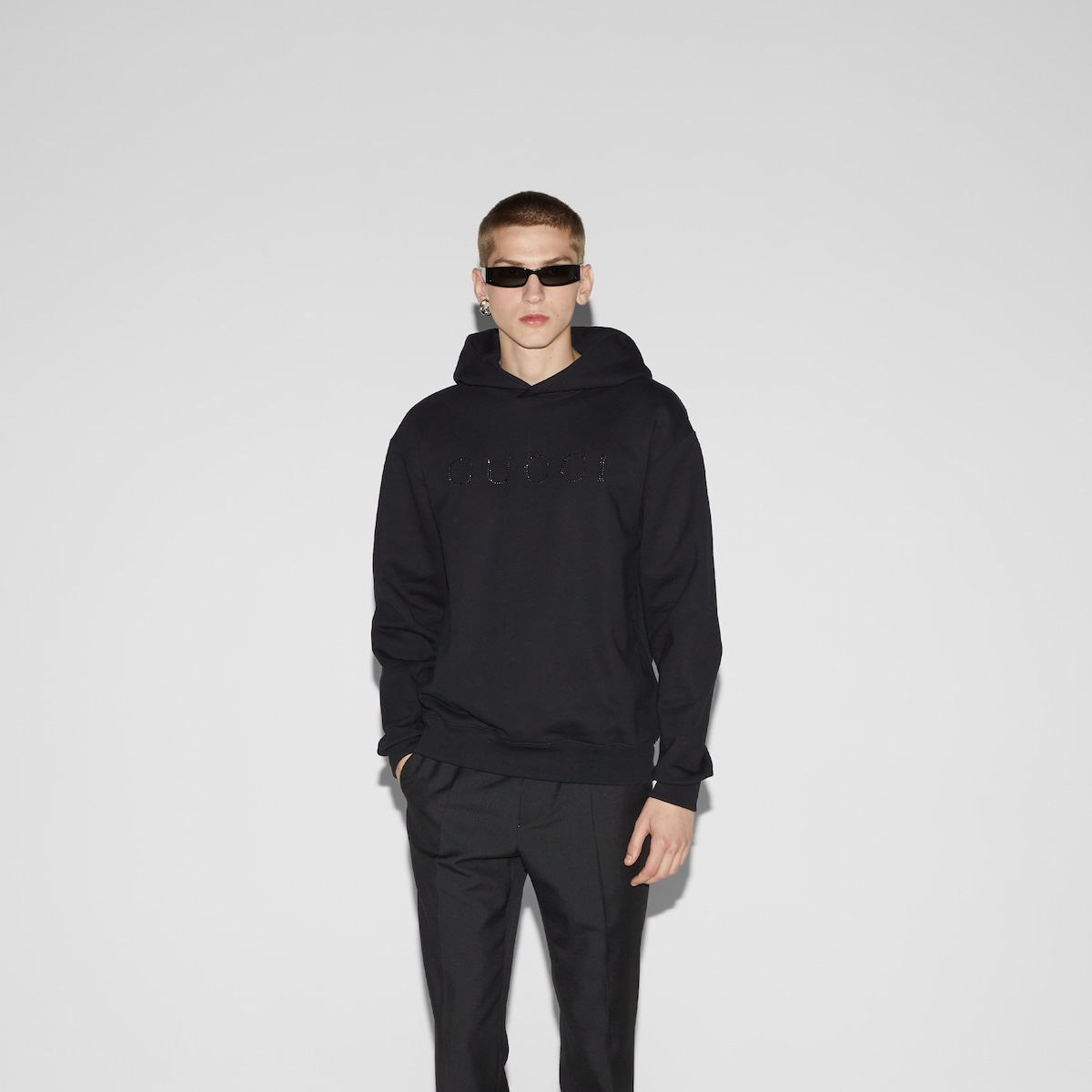 Cotton jersey hooded sweatshirt - 3