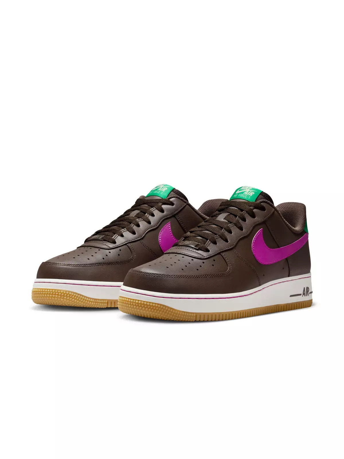 Air Force 1 '07 "Baroque Brown/Vivid Purple/Stadium Green" Men's Shoe - 5