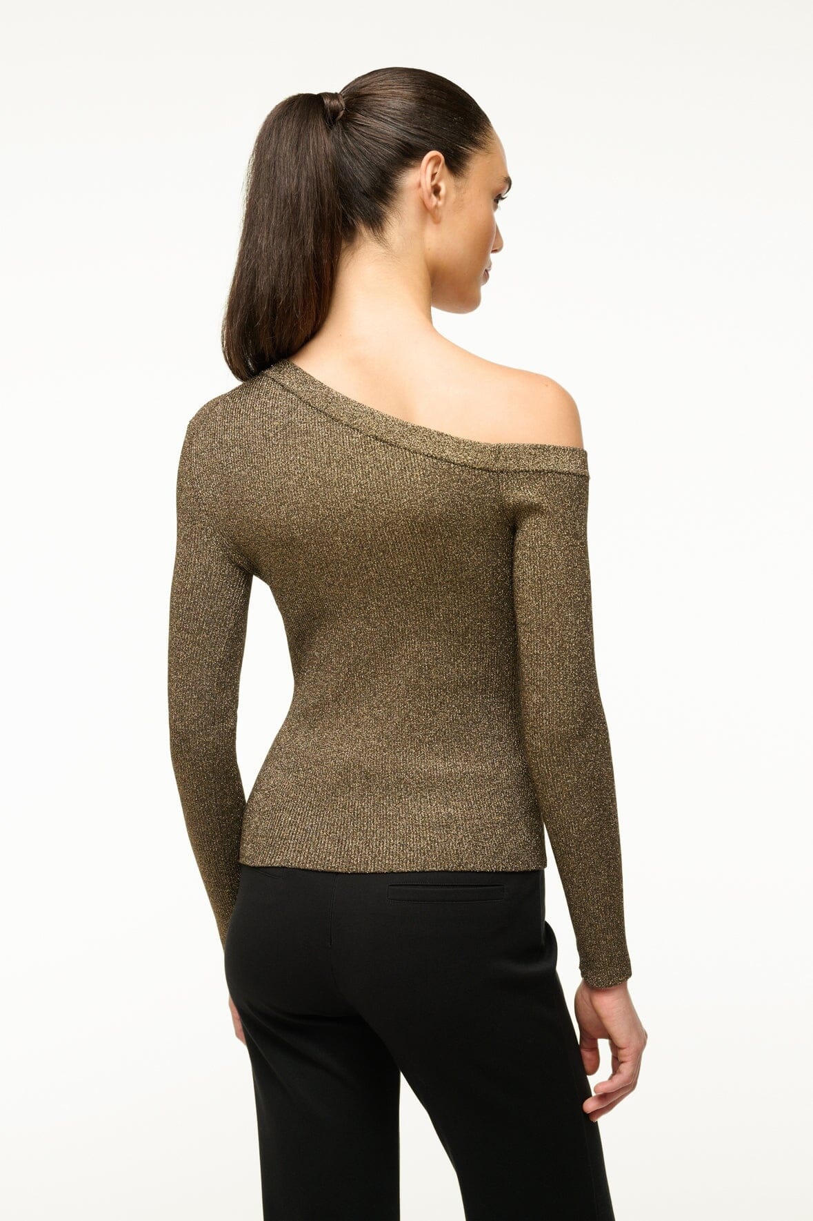 STAUD CRAFTSMAN SWEATER METALLIC GOLD - 4
