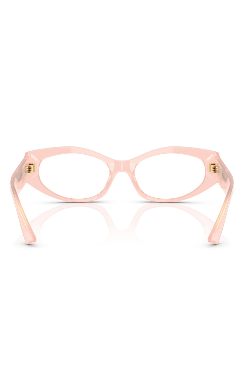 Versace 53mm Irregular Optical Glasses in Opal Pink 5