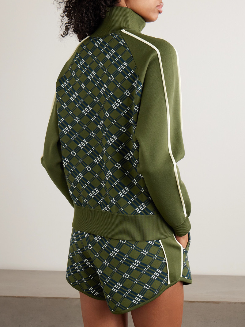 WALES BONNER Power Embroidered Stripes Jacquard-knit Track Jacket outlook