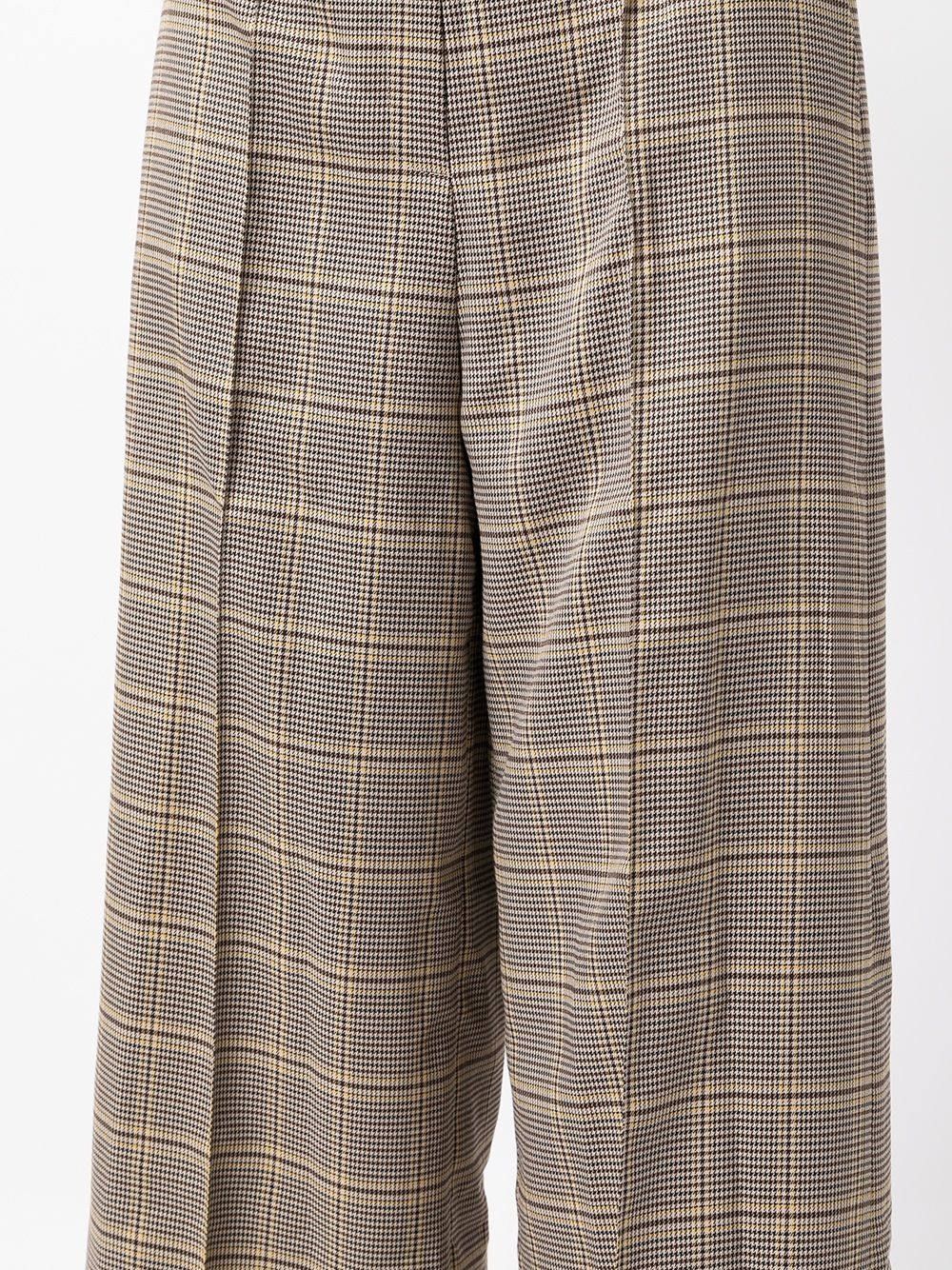 houndstooth belted waist trousers - 5