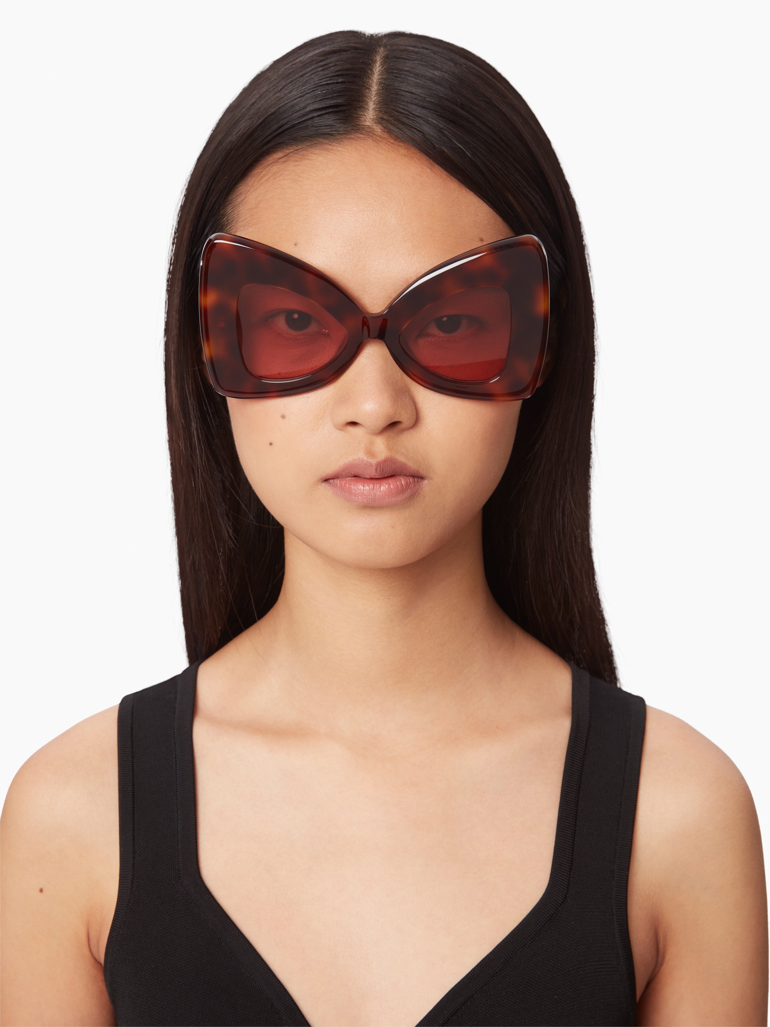 Precious butterfly shiny havana Sunglasses - 2