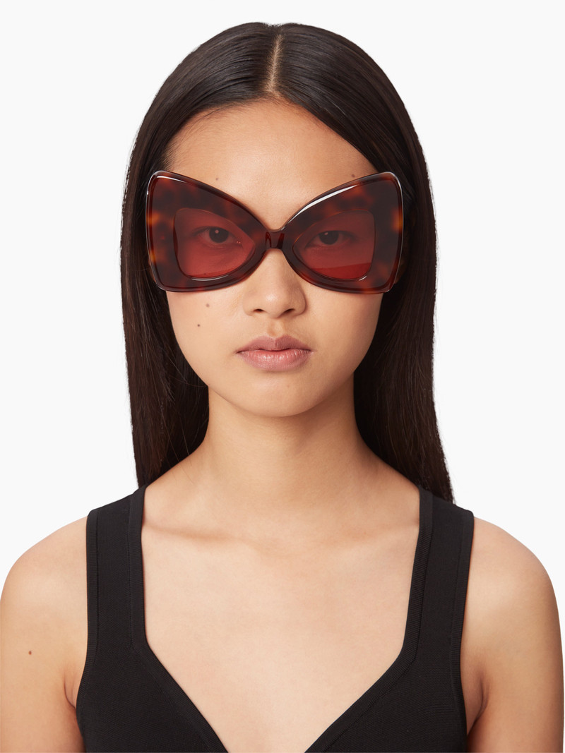 NINA RICCI Precious butterfly shiny havana Sunglasses outlook
