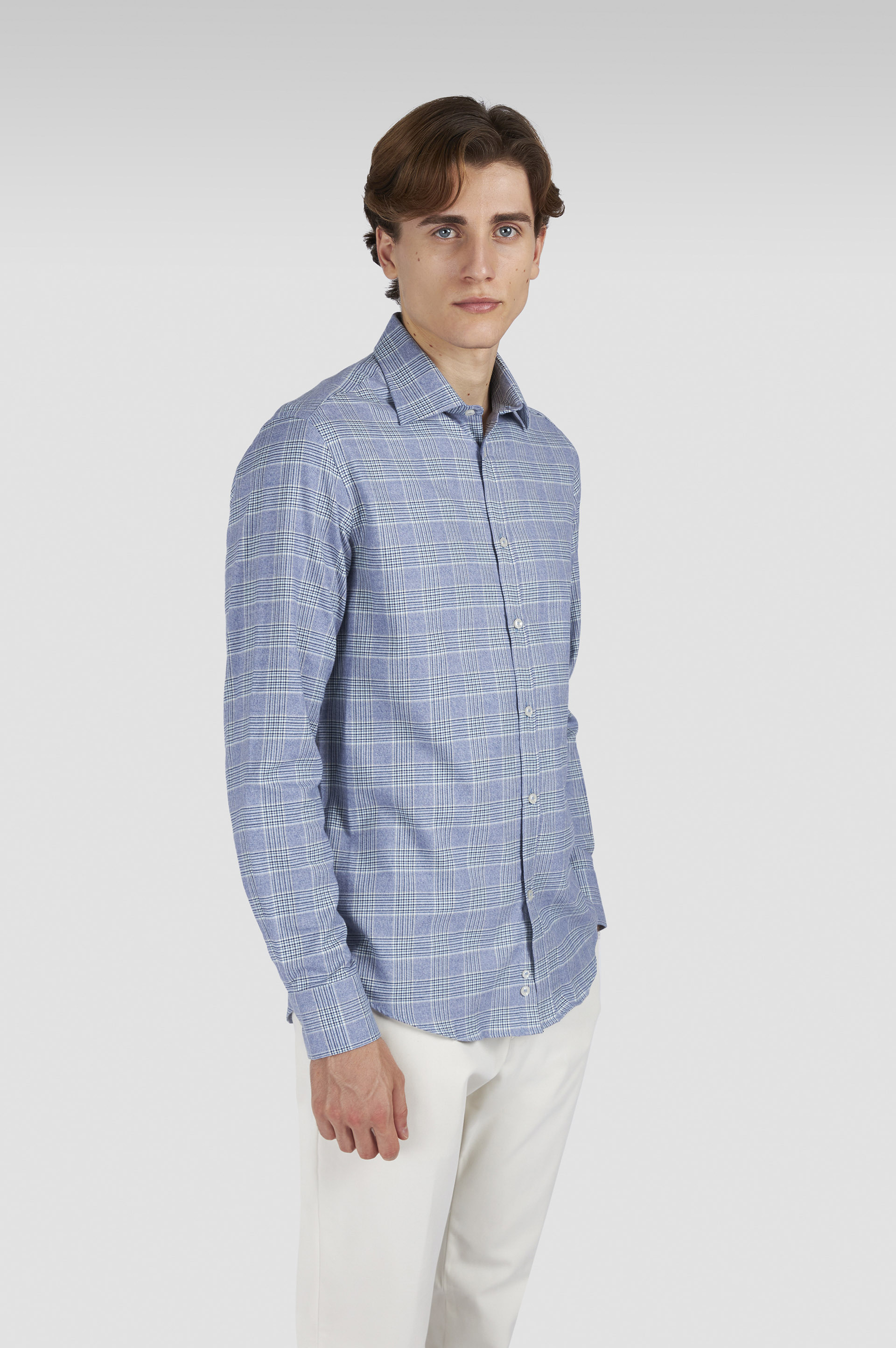 X-SOFT COTTON SHIRT WITH CHECKERED PATTERN - 6