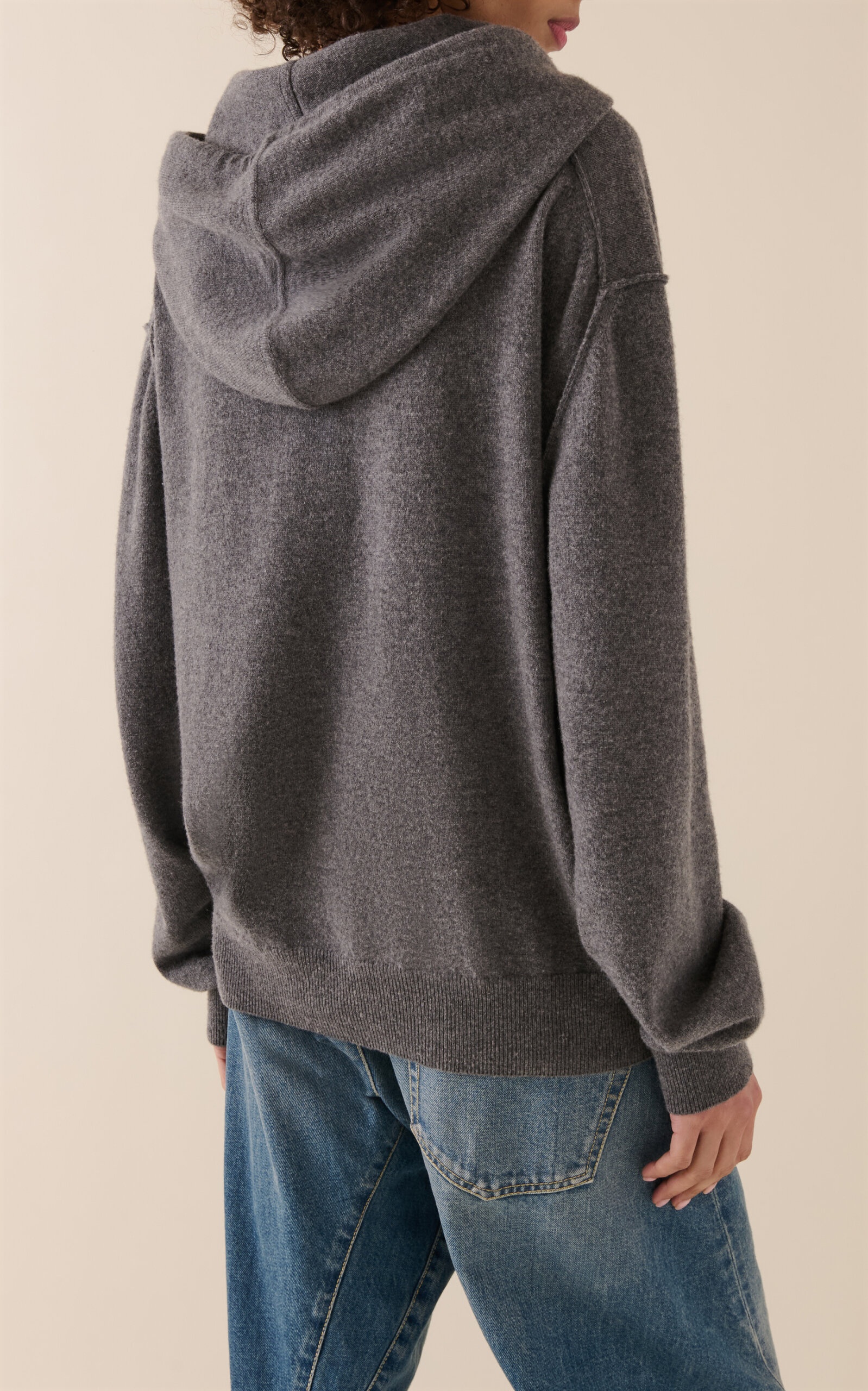 Knit Wool-Cashmere Sweatshirt grey - 4