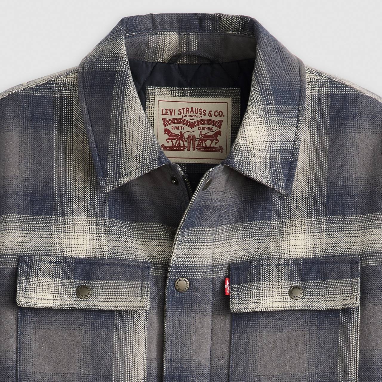QUILT LINED PLAID SHACKET - 4