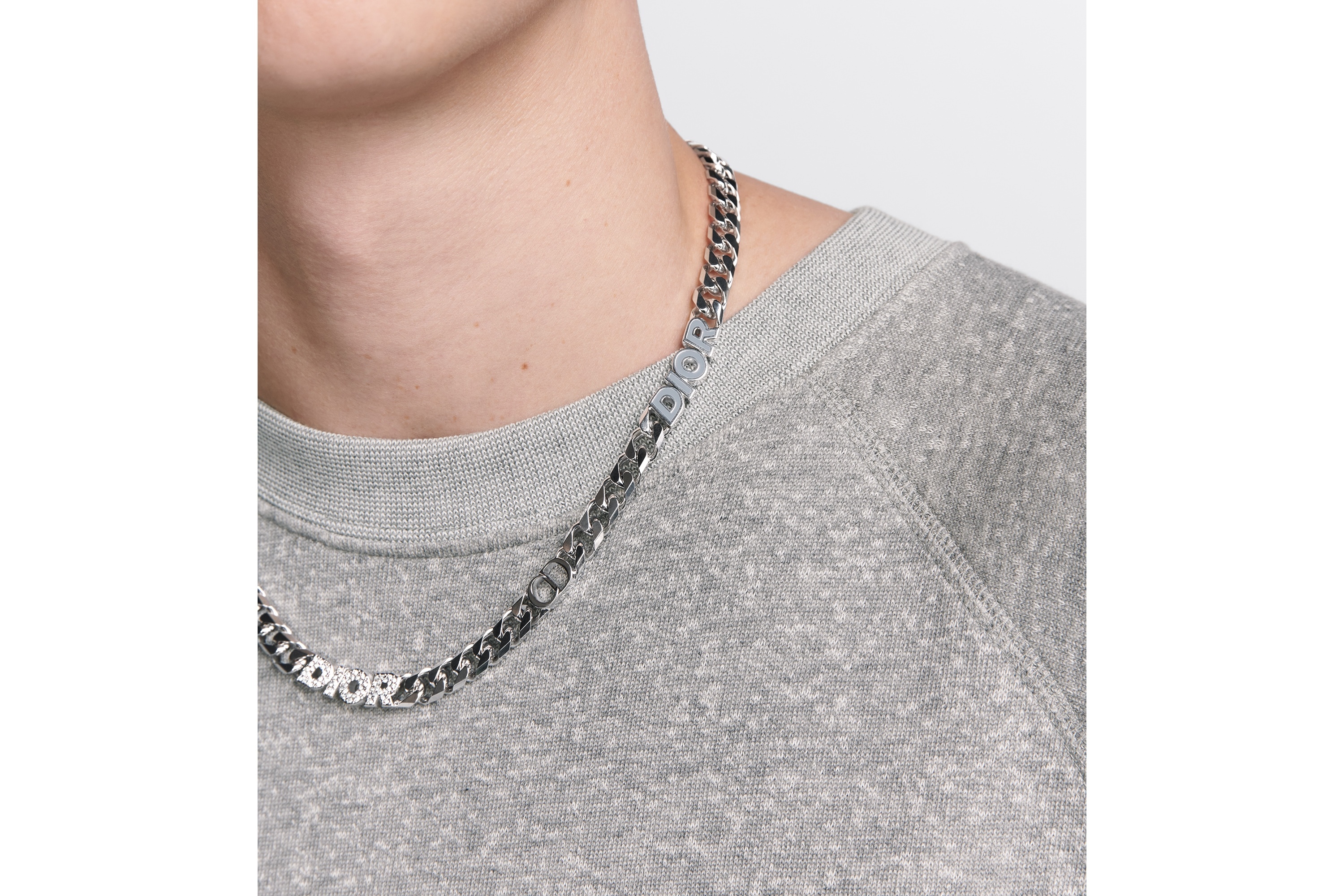 Dior Italic Chain Link Necklace - 3