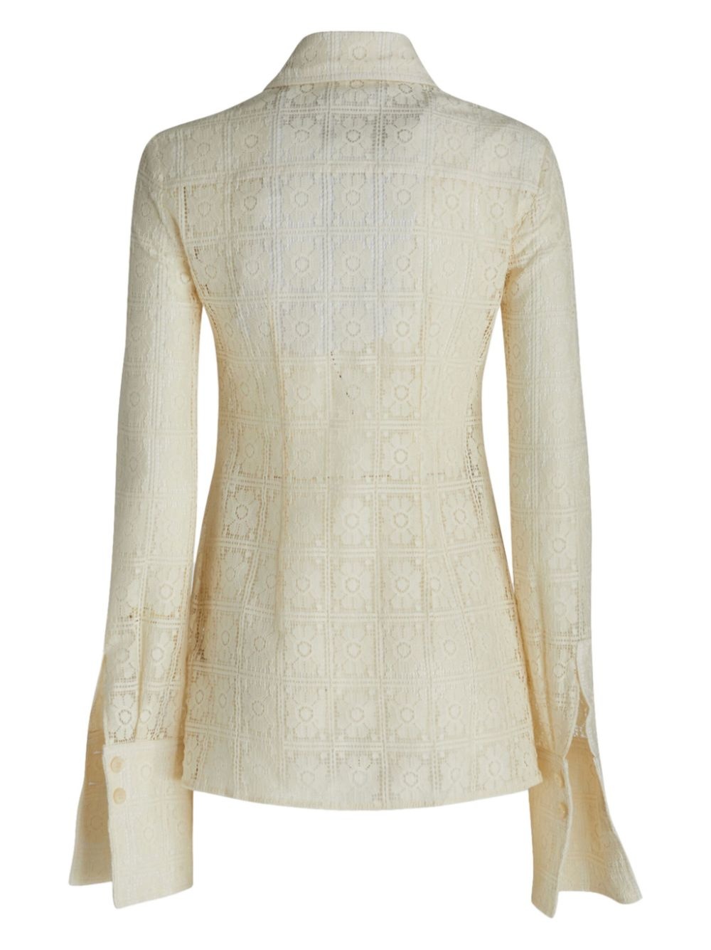 floral-lace shirt - 2