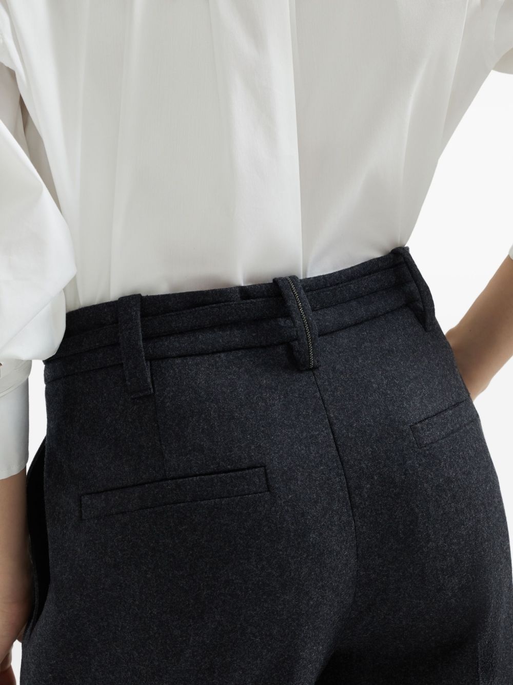 wool belted-trousers - 5