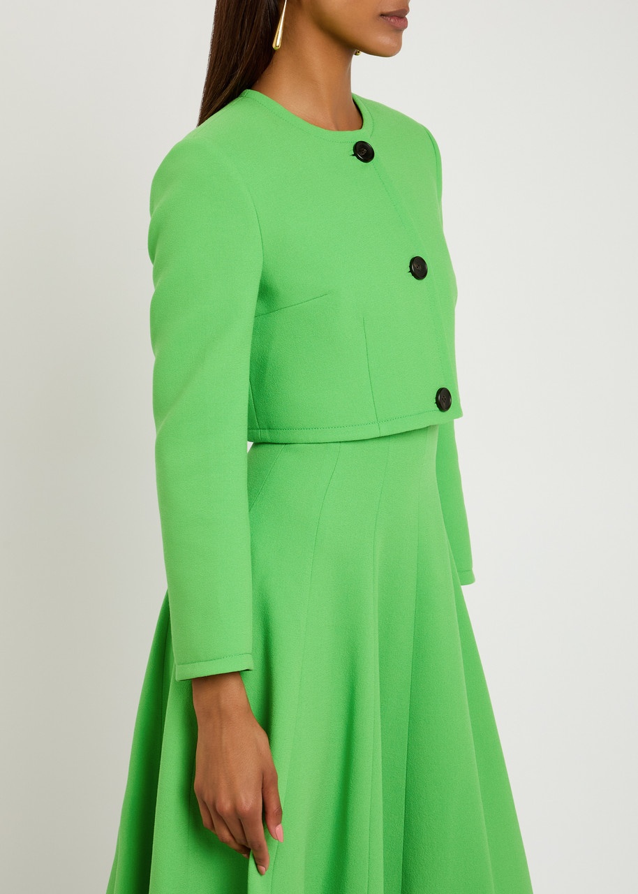 Emilia Wickstead Lizette Wool-crepe Cropped Jacket - 2
