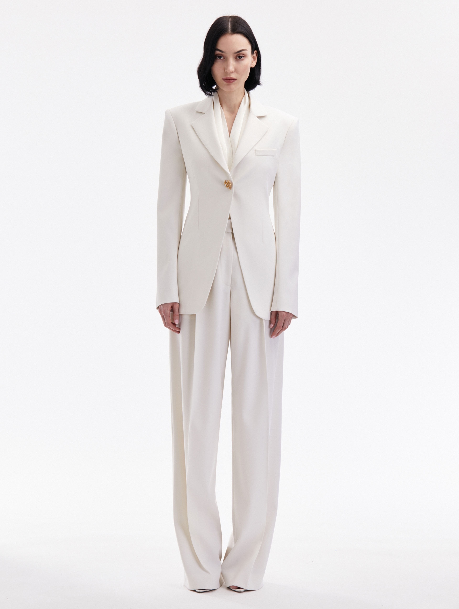 BUTTON DETAIL SINGLE-BREASTED BLAZER - 2