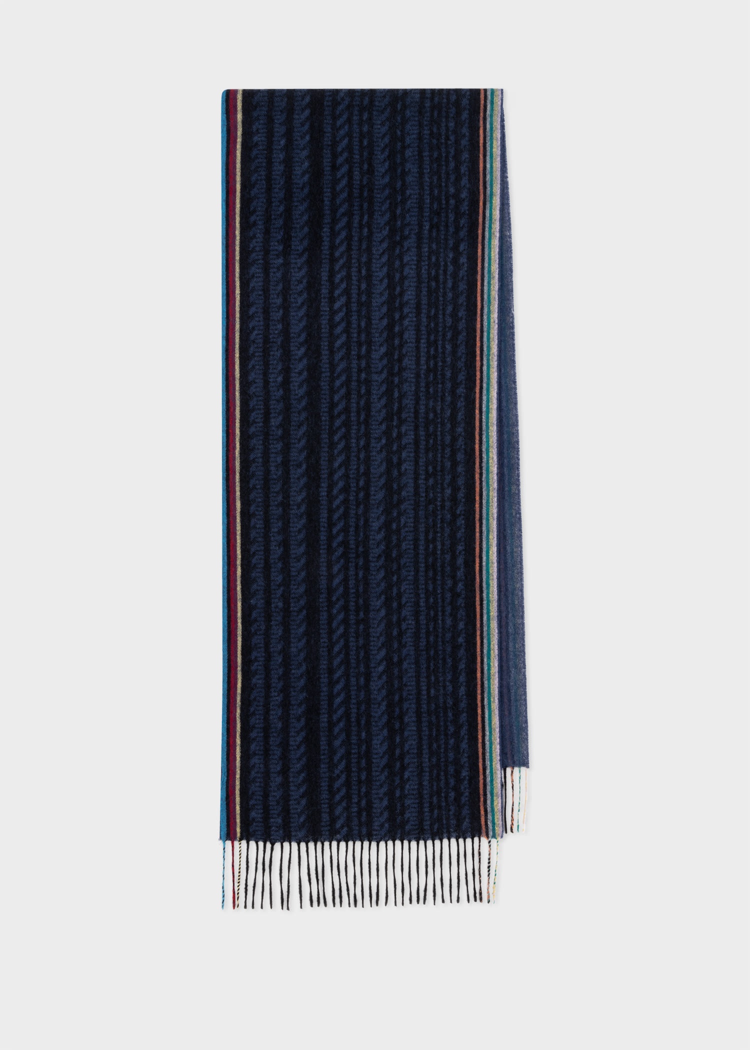 Cashmere-Lambswool 'Signature Stripe' Scarf - 1