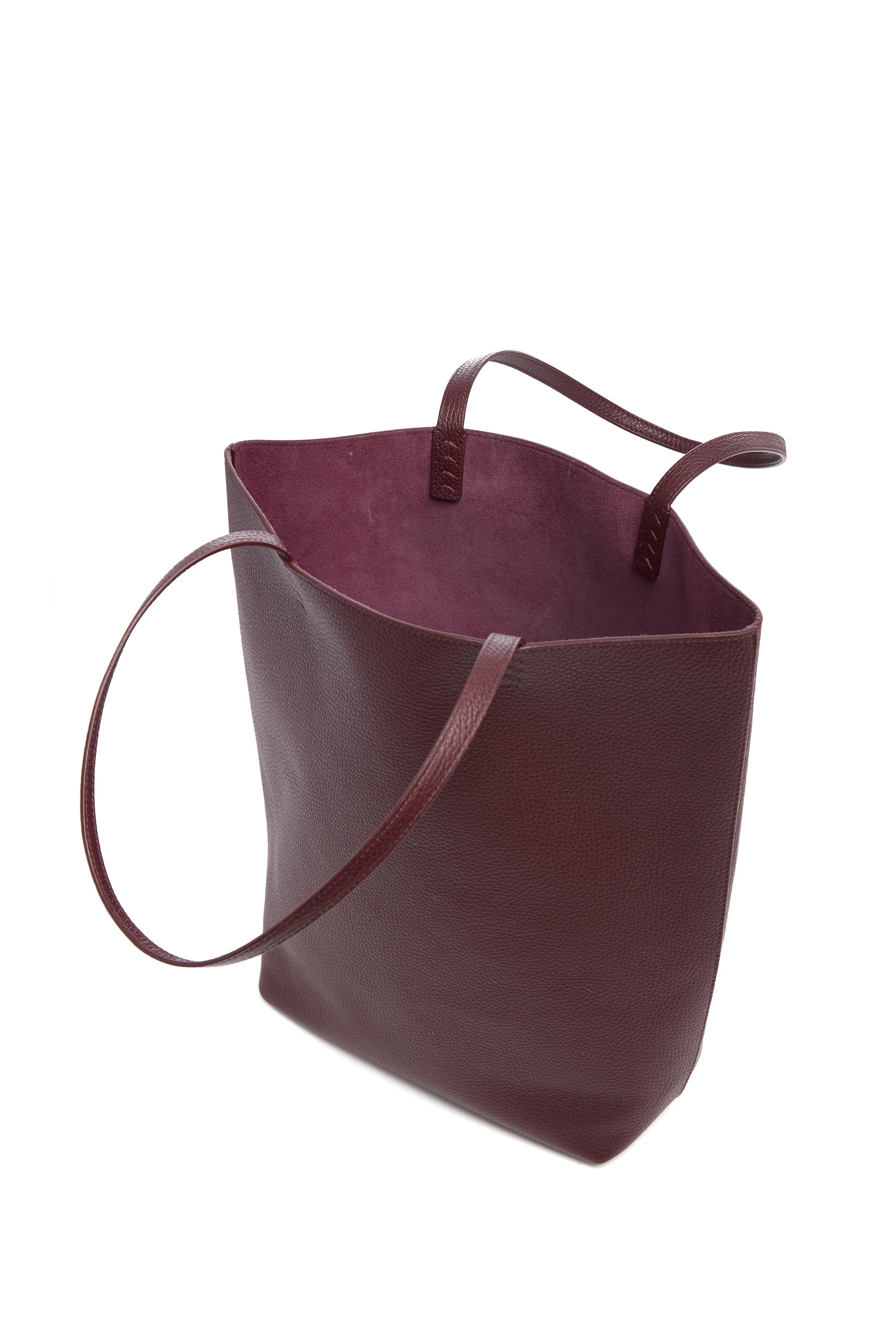 Sillbury Tote Bag in Bordeaux Textured Leather - 4