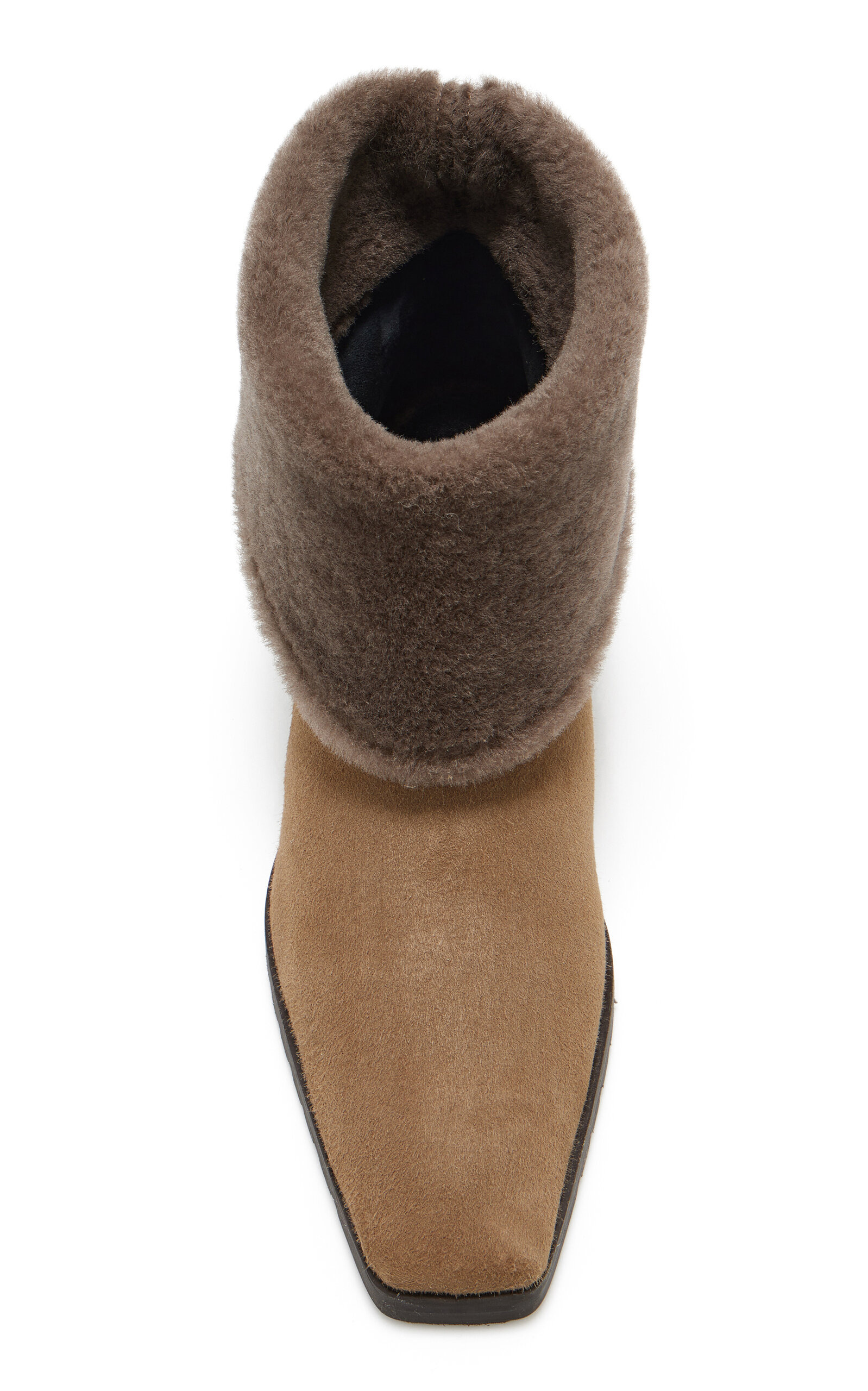 Fold-Down Shearling Boots tan - 3