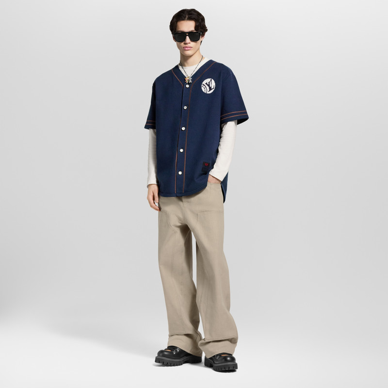 Louis Vuitton Knitted Short-Sleeved Baseball Shirt outlook
