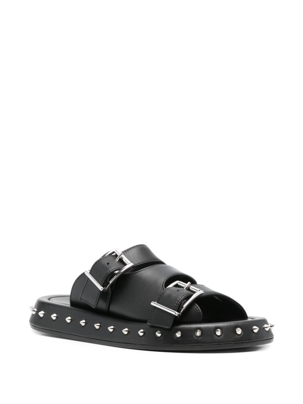 buckle leather sandals - 2