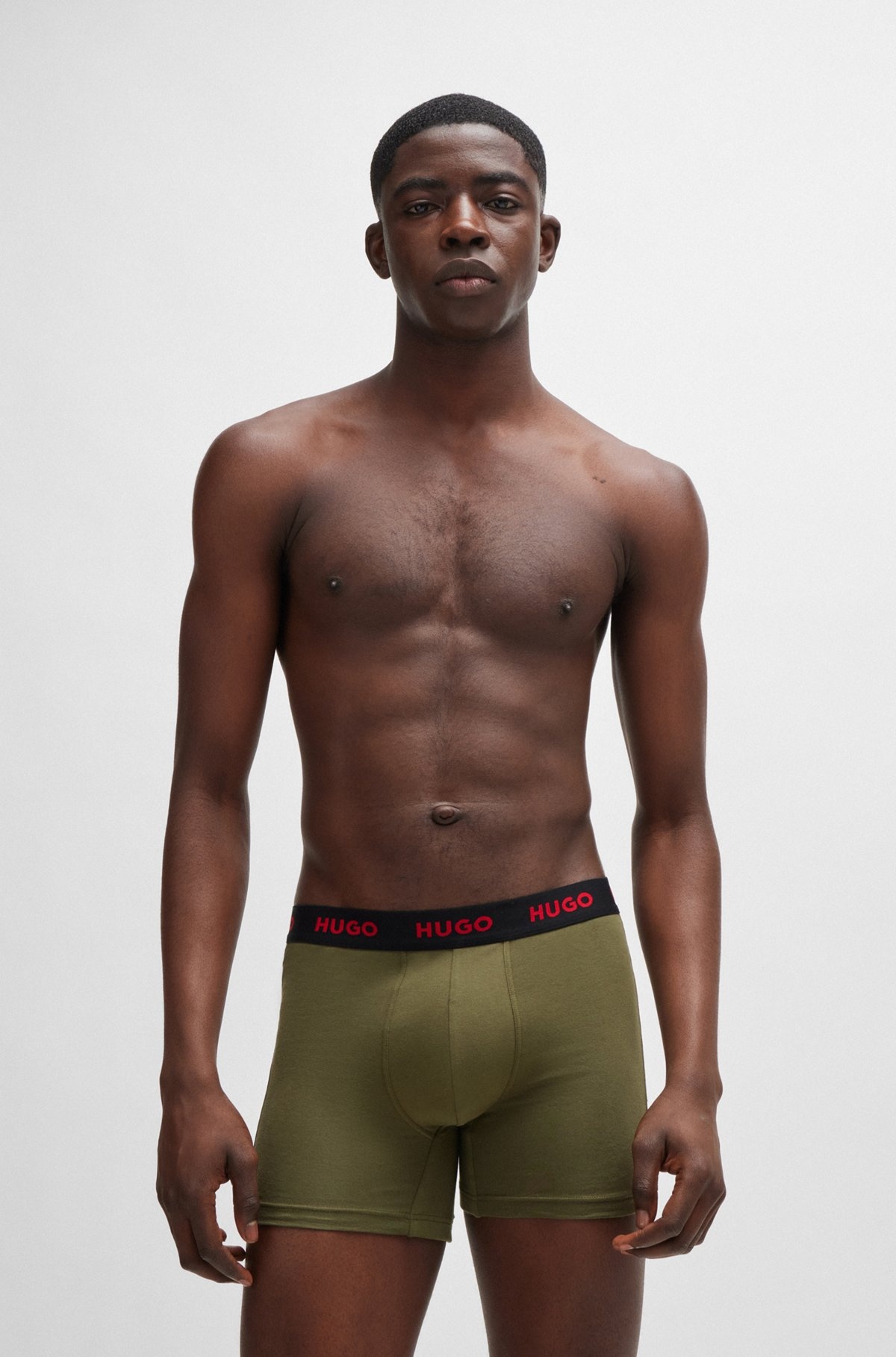 THREE-PACK OF STRETCH-COTTON BOXER BRIEFS WITH LOGO - 2
