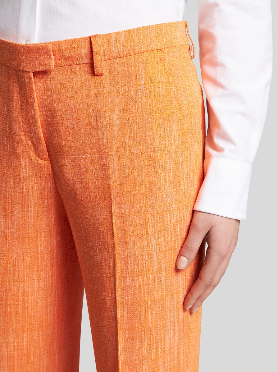 SLUB FABRIC TROUSERS - 3