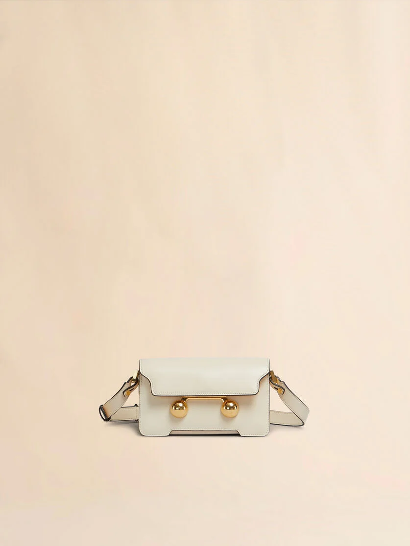 CREAM LEATHER TRUNKAROO MINI SHOULDER BAG - 1