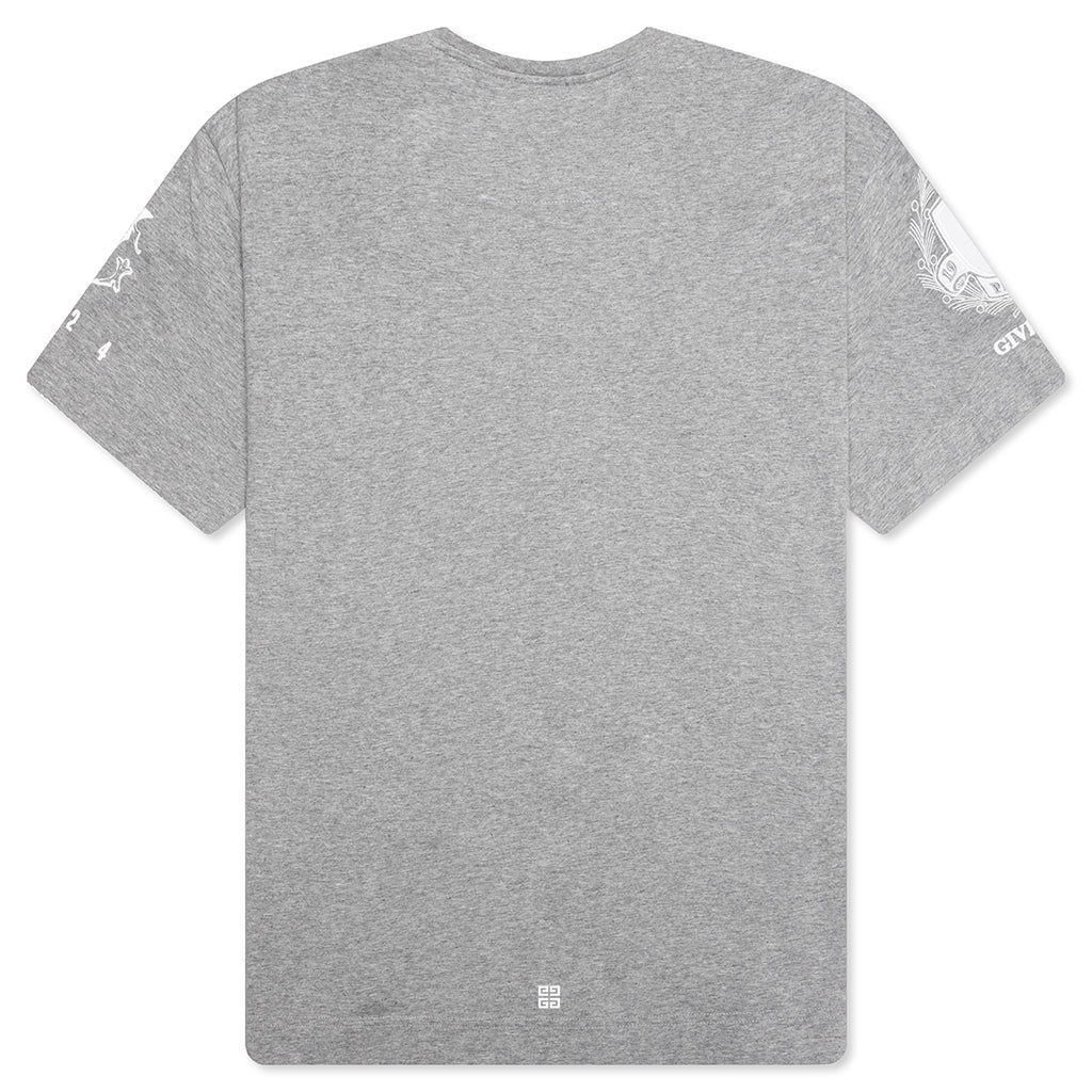 CREST T-SHIRT - LIGHT GREY MELANGE - 2