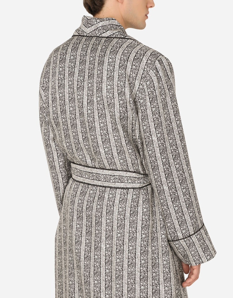 Floral-print silk robe 5