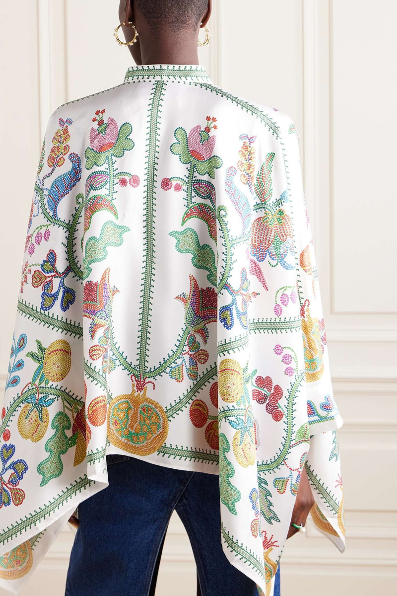 Floral-print silk-twill blouse 4