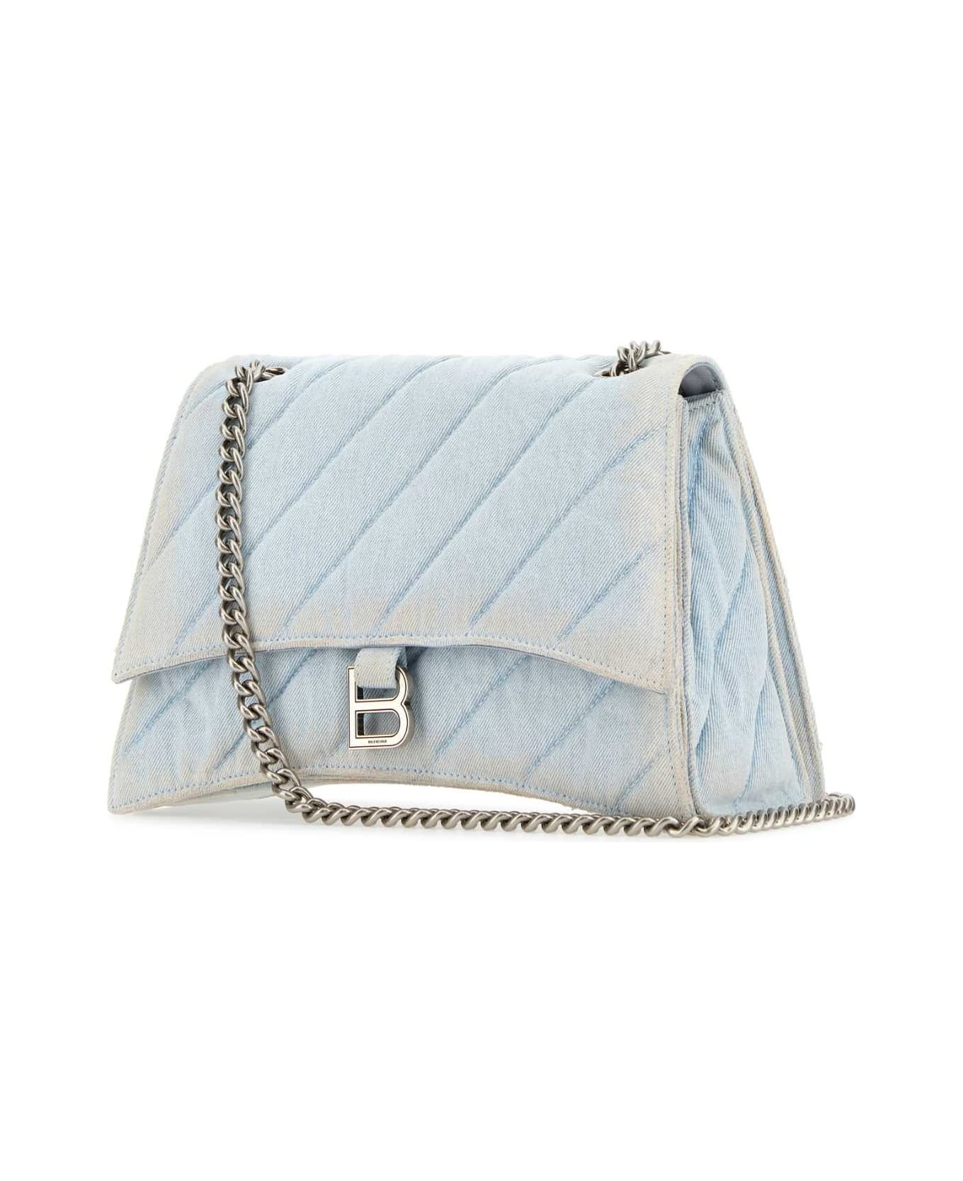 Light-blue Denim Crush M Shoulder Bag - 2