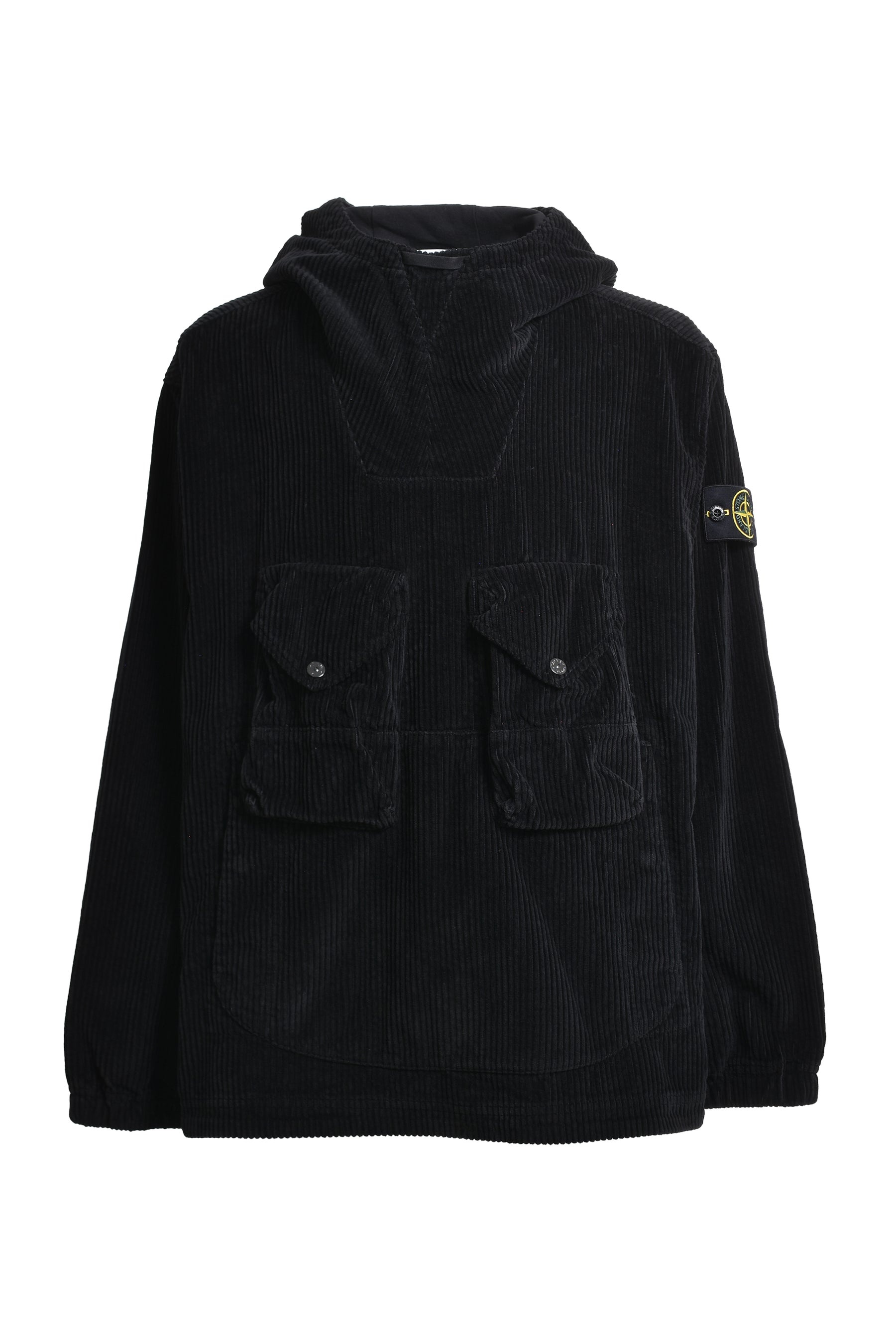 CORUROY HOODED ANORAK / V0029 BLK - 4