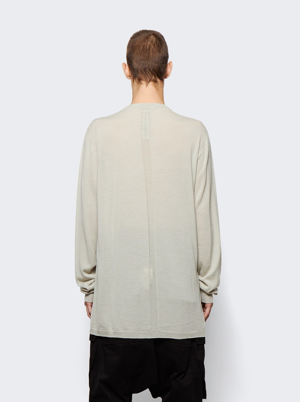 Strobe Oversized Roundneck Sweater Pearl White - 5