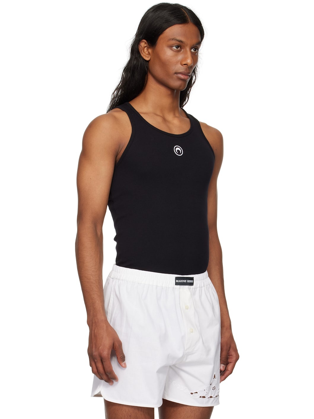Black Moon Logo Ribbed Jersey Tank Top - 2