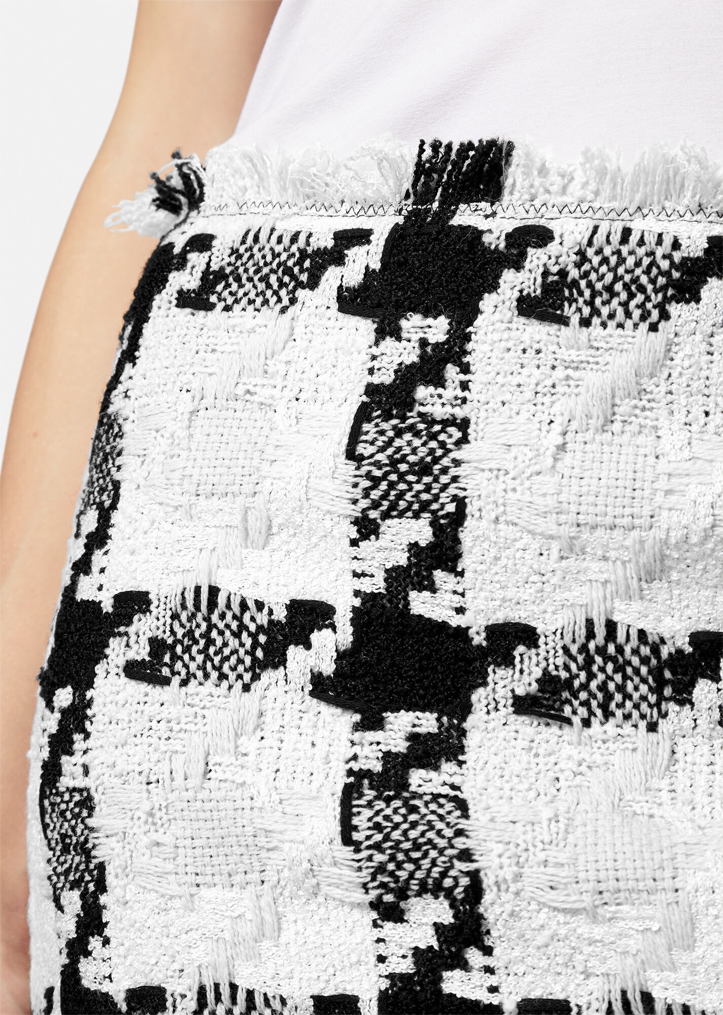 Frayed Tweed Mini Skirt - 5